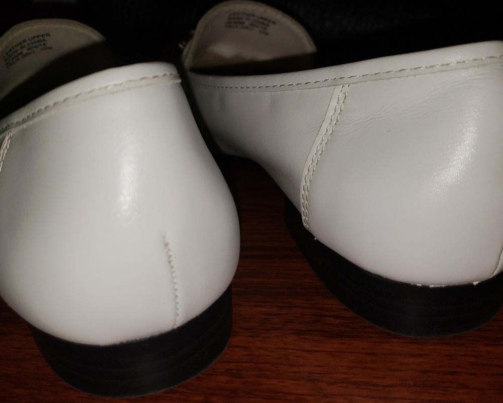 Mootsie Tootsie White Leather Loafers US10 - Picture 4 of 8